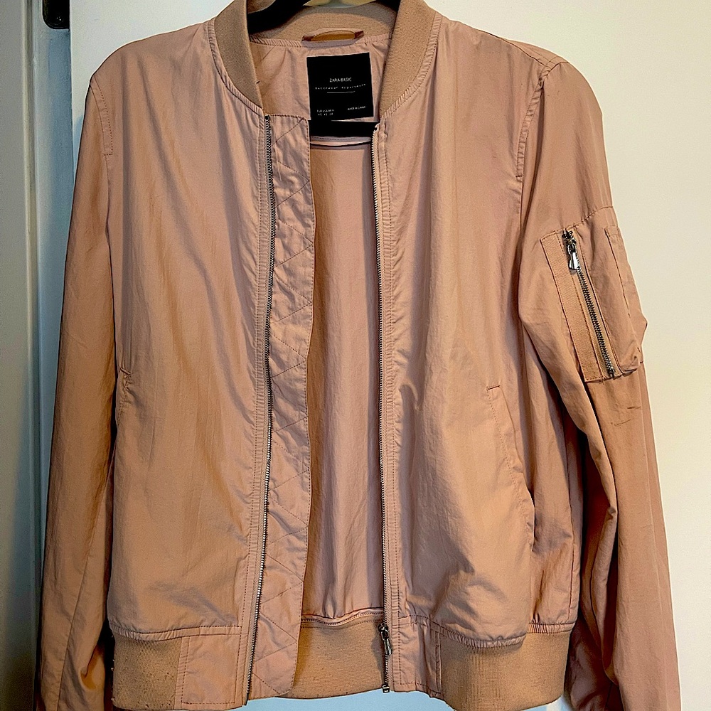 Zahra Bomber Jacket - Dusty Pink